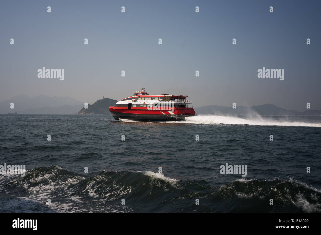 Turbo Jet, Jet Boat, entre Hong Kong et Macao, l'hydroglisseur transport Banque D'Images