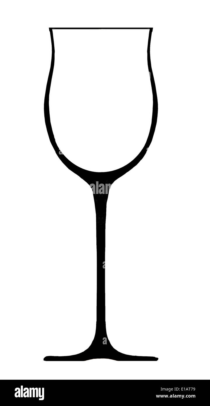 Verre pour vin blanc jeune Banque D'Images