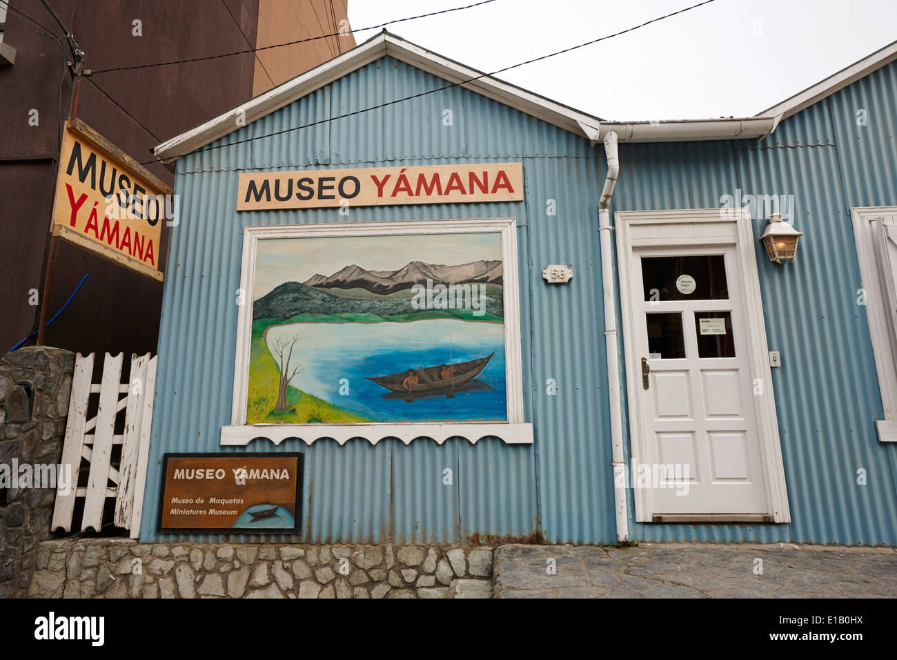 Musée yamana maquette Musée des miniatures Ushuaia Argentine Banque D'Images