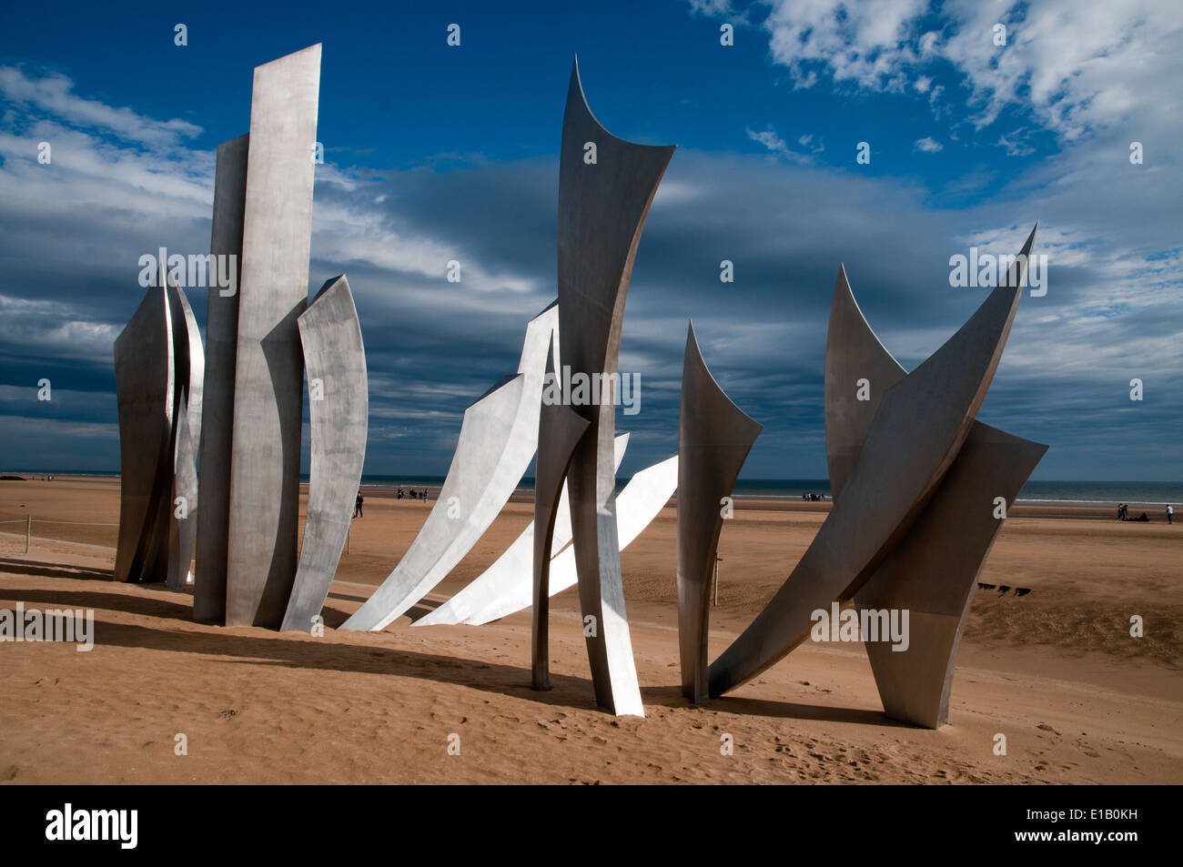 Omaha Beach Memorial 'Les Braves commémorant des débarquements du Jour Banque D'Images