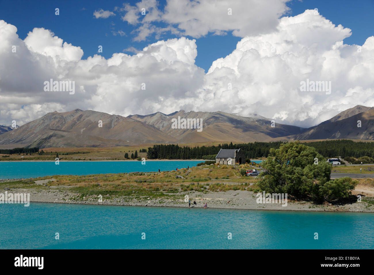 Église du Bon Pasteur, le Lac Tekapo, région de Canterbury, île du Sud, Nouvelle-Zélande, Pacifique Sud Banque D'Images