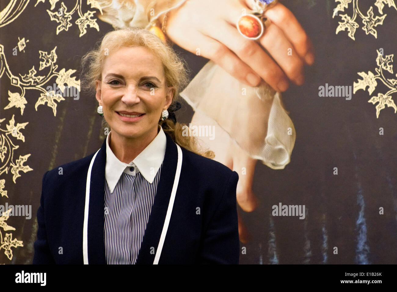 Son Altesse Royale la princesse Michael de Kent parle de son roman "La reine des Quatre Royaumes' au Hay Festival 2014. ©Jeff Morgan Banque D'Images