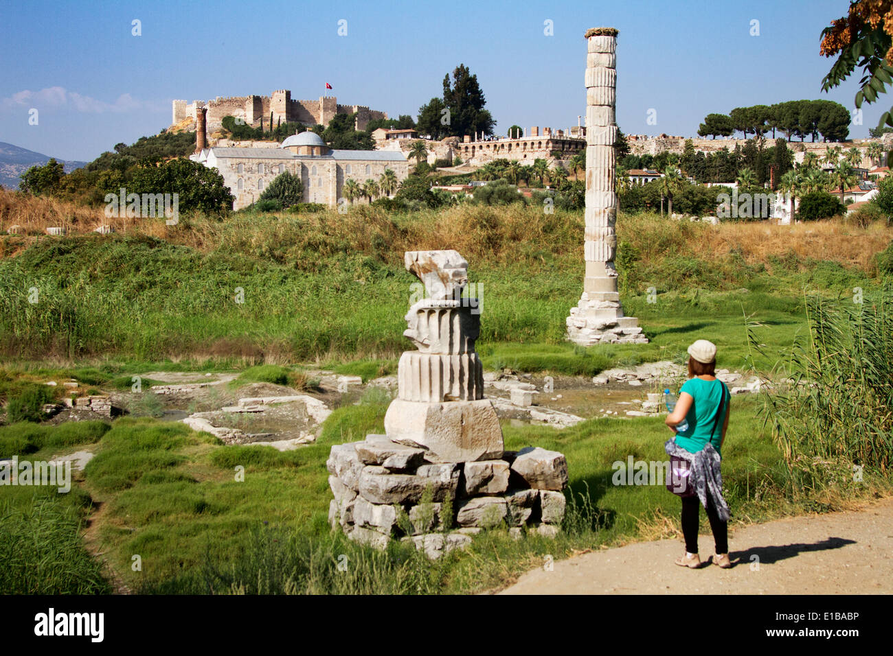 Turquie Izmir Selçuk Temple d'Artémis Temple de Diane Artemis Temple Sept Merveilles du Monde Sept merveilles anciennes Wo Banque D'Images