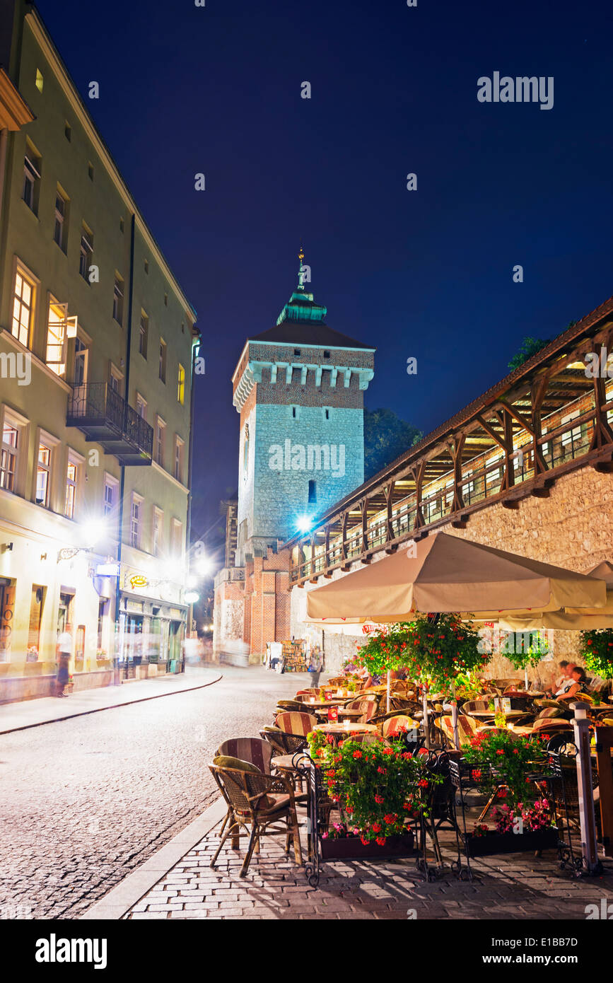 L'Europe, Pologne, Cracovie, Malopolska, mur de la ville, site de l'Unesco Banque D'Images