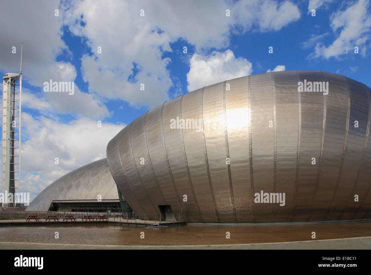 Royaume-uni, Ecosse, Glasgow, Glasgow Science Centre, Tower, le Cinéma Imax, Banque D'Images