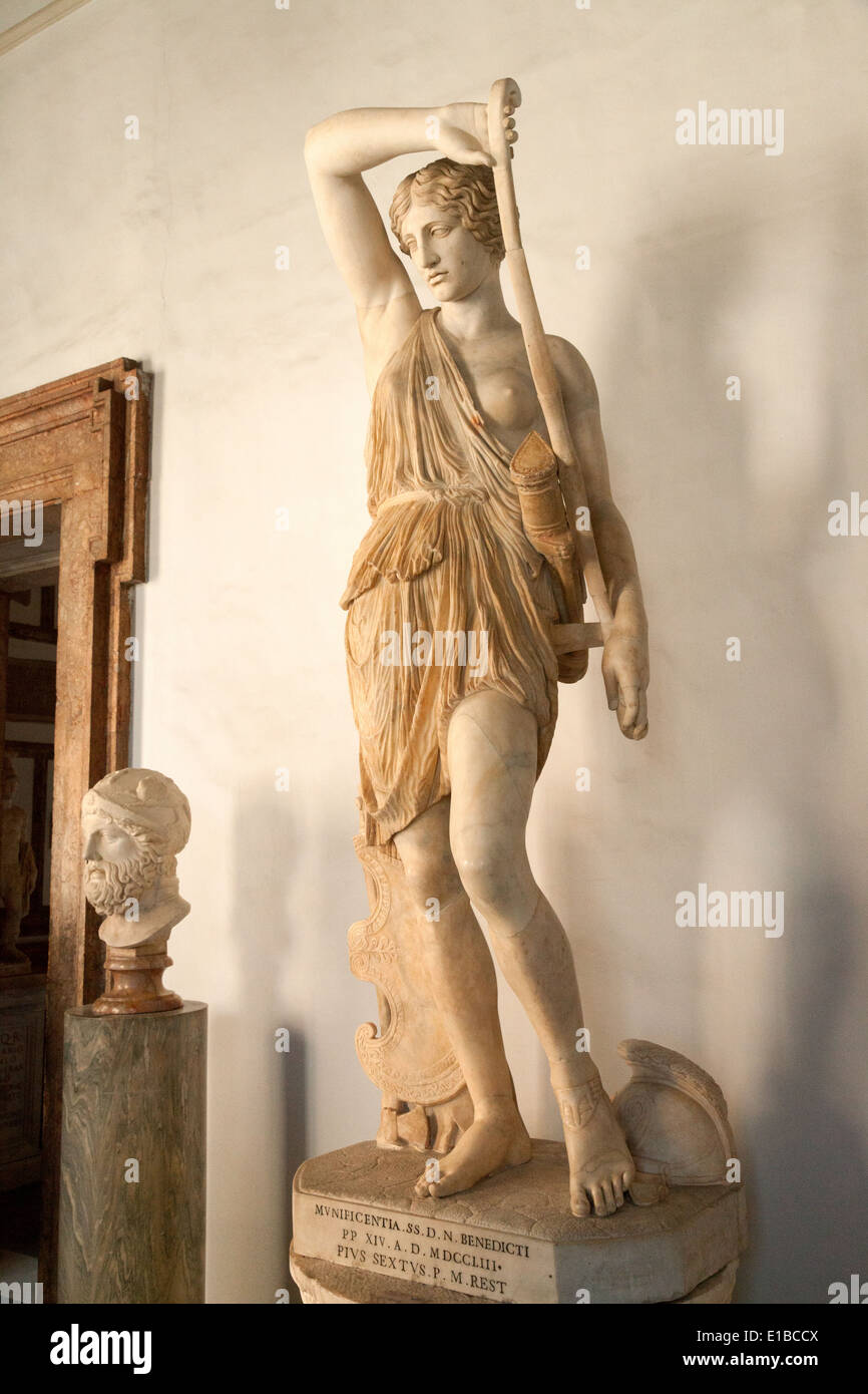 Statue de l'Amazone blessée, Musei Capitolini ( Musées du Capitole ) , Rome Italie Europe Banque D'Images
