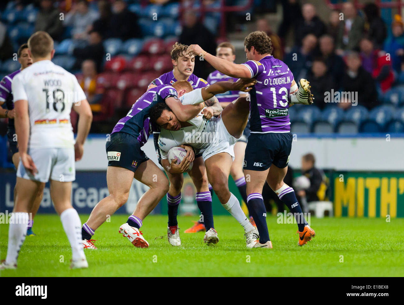 Huddersfield, UK. 29 mai, 2014. Luke Robinson en action lors de la Super League match entre Huddersfield Giants et Wigan Warriors au John Smiths Stadium. Credit : Action Plus Sport/Alamy Live News Banque D'Images