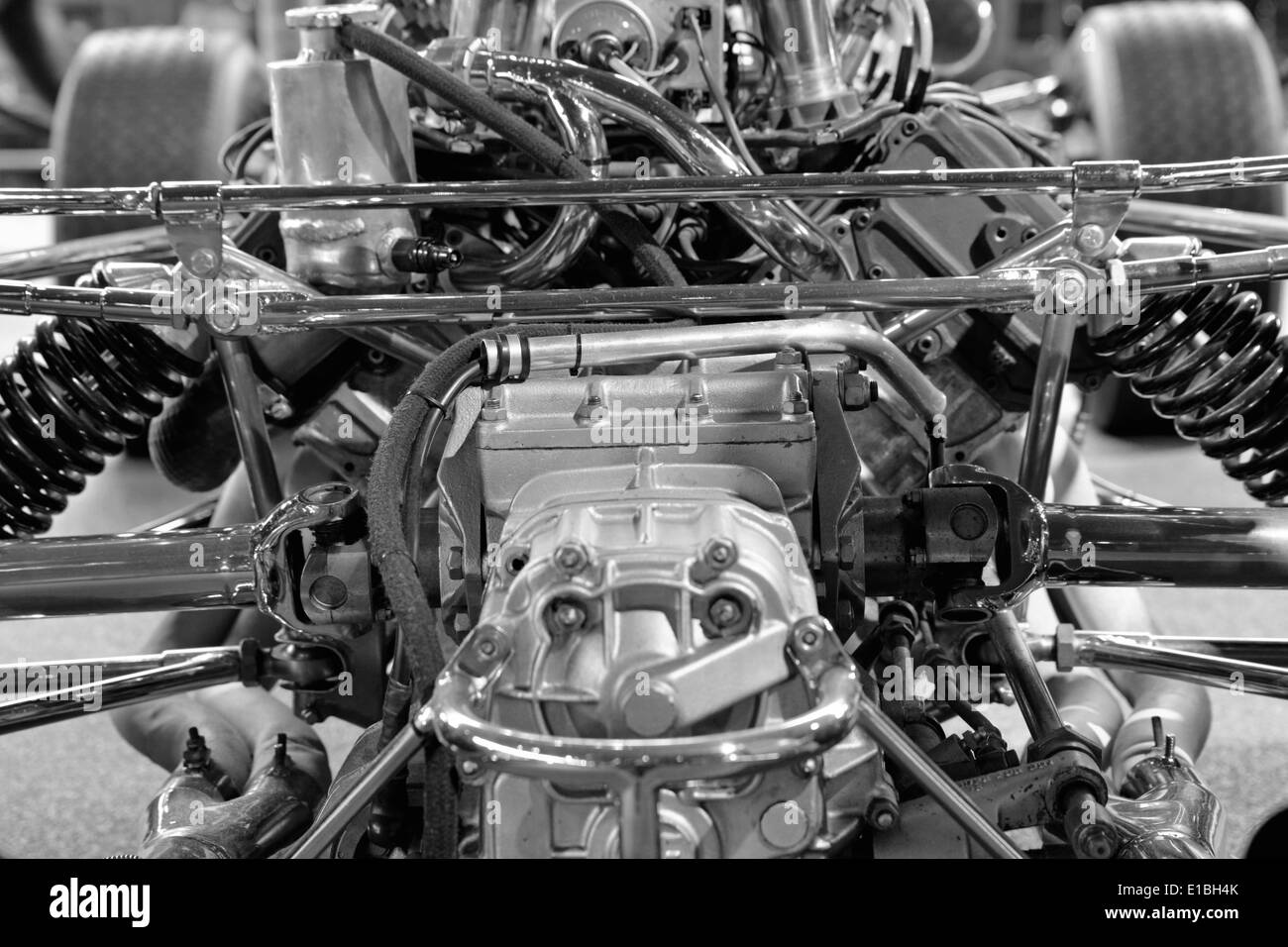Vue du châssis de voiture de course de Formule 1 Lotus Banque D'Images