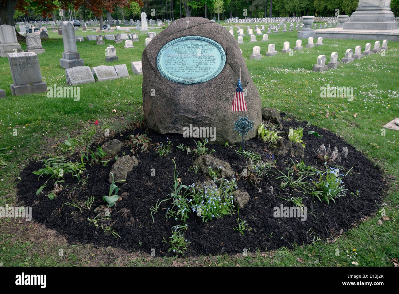 Fils de la Révolution américaine tombe dans le cimetière de Mount Hope, à Rochester NY Banque D'Images