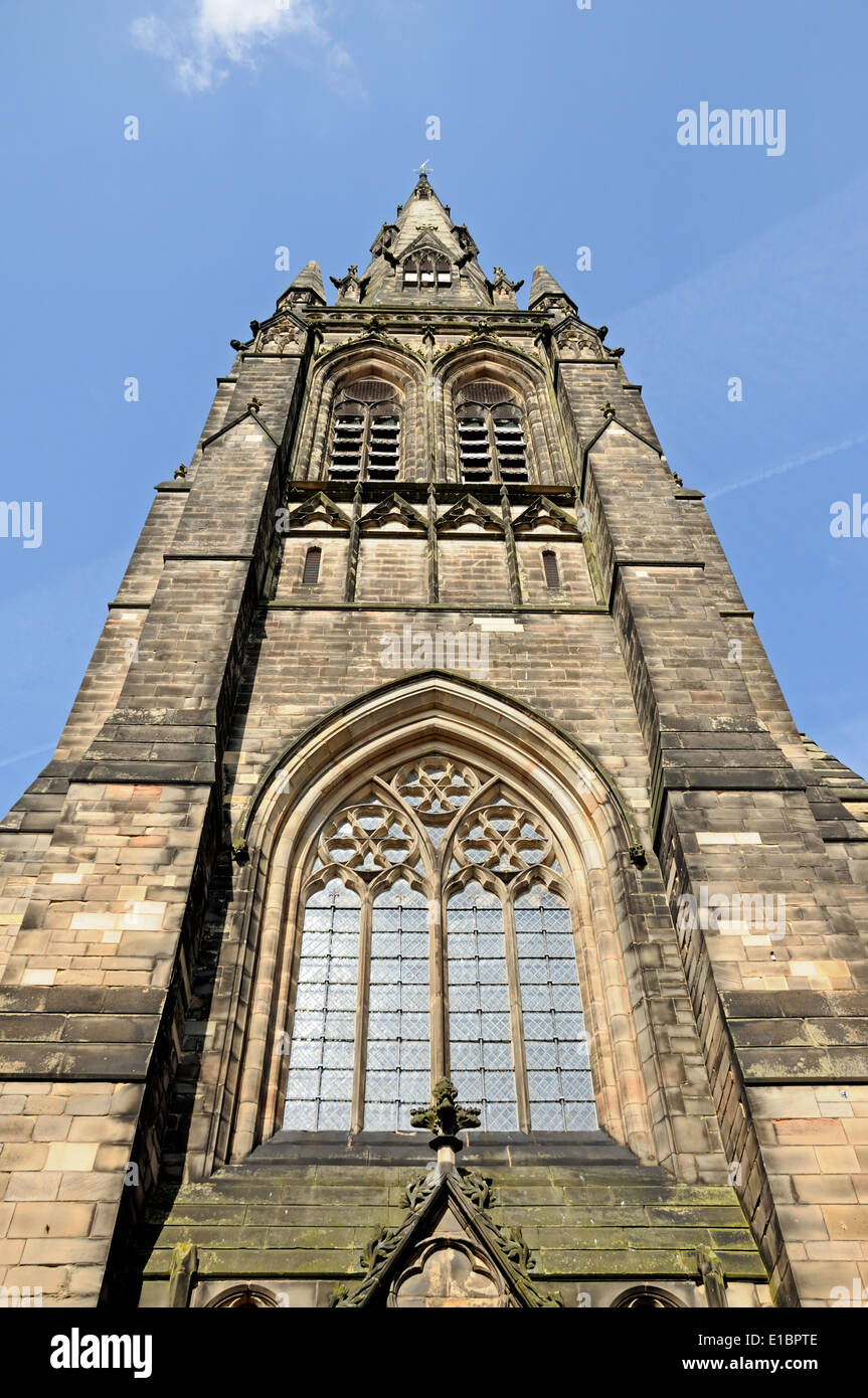 St. Mary's heritage church spire, Lichfield, Staffordshire, Angleterre, Royaume-Uni, Europe de l'ouest. Banque D'Images