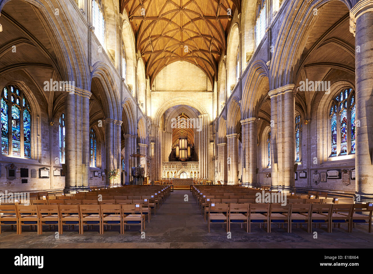 Intérieur de la cathédrale de Ripon, dans le nord du Yorkshire de Ripon, dans le nord de l'Angleterre Banque D'Images