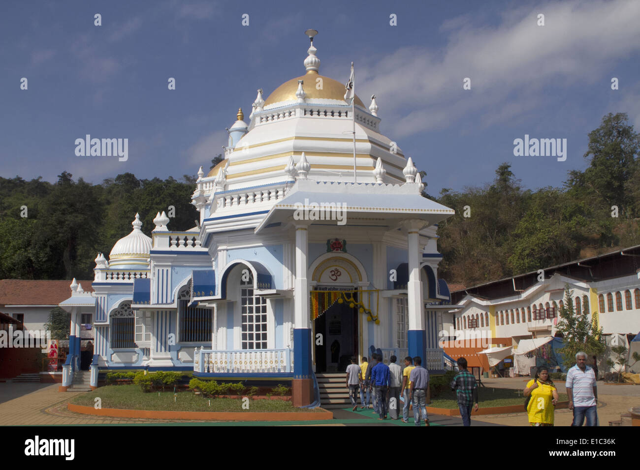 Shree Mangeshi Temple dédié à Bhagavan Manguesh, une incarnation de Shiva Mangueshi, Priol, près de Ponda, Goa Banque D'Images