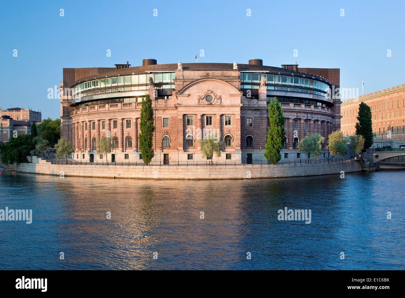 Stockholm, Suède, bâtiment du Parlement dans le centre-ville, Suède, Europe Banque D'Images