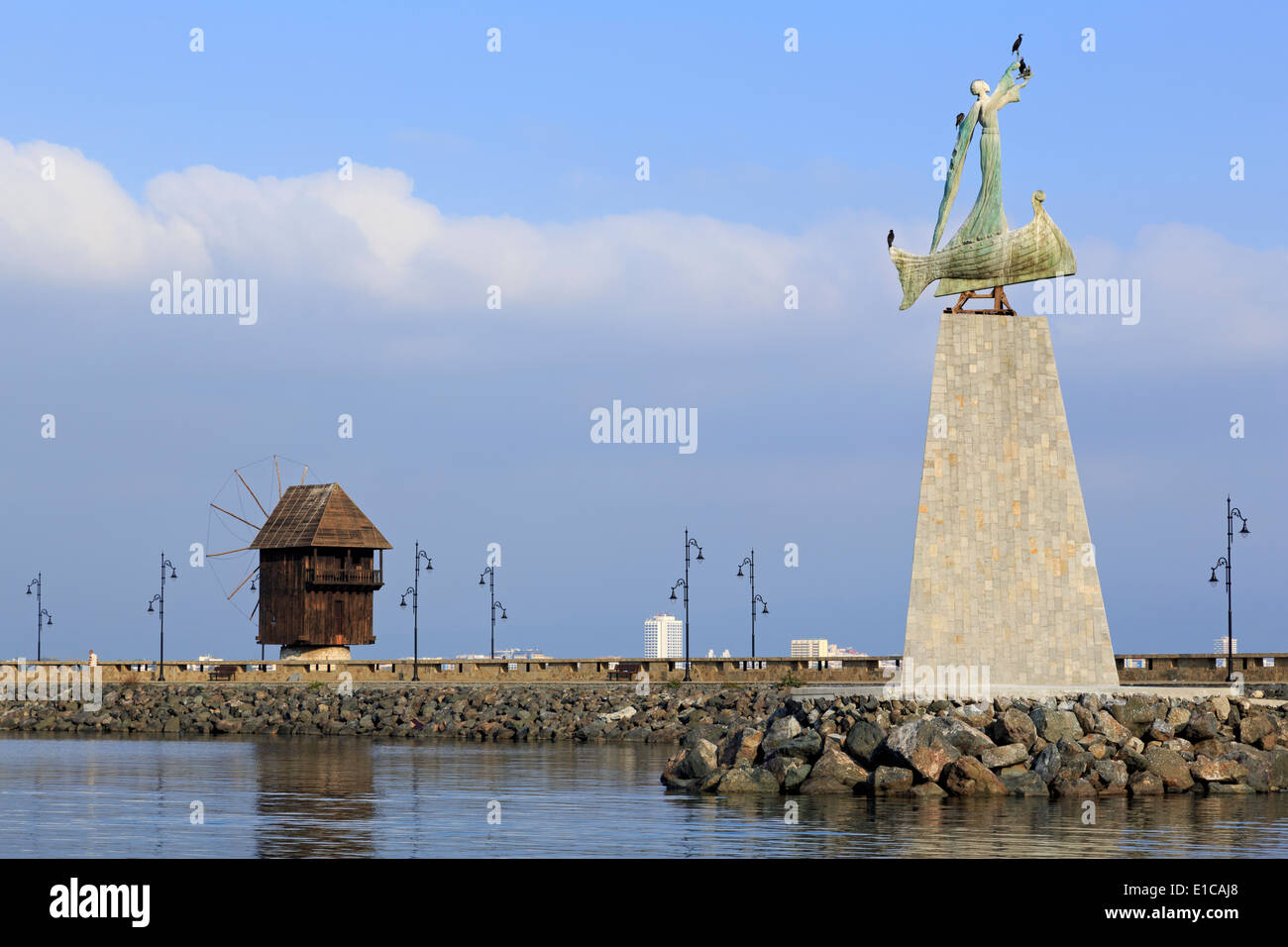 Port dans la vieille ville, NESSEBAR, Bulgarie, Europe de l'Est Banque D'Images