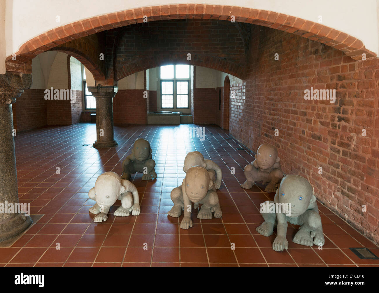 L'Europe, la Pologne, la Poméranie, cité médiévale château de Malbork, la forteresse de Marienburg de Marie, site de l'Unesco Banque D'Images