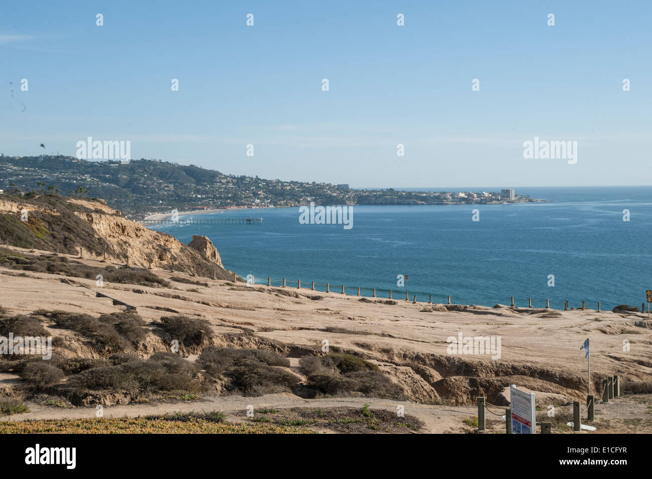 Falaises, au-dessus de la Plage Noire à La Jolla, Californie Banque D'Images