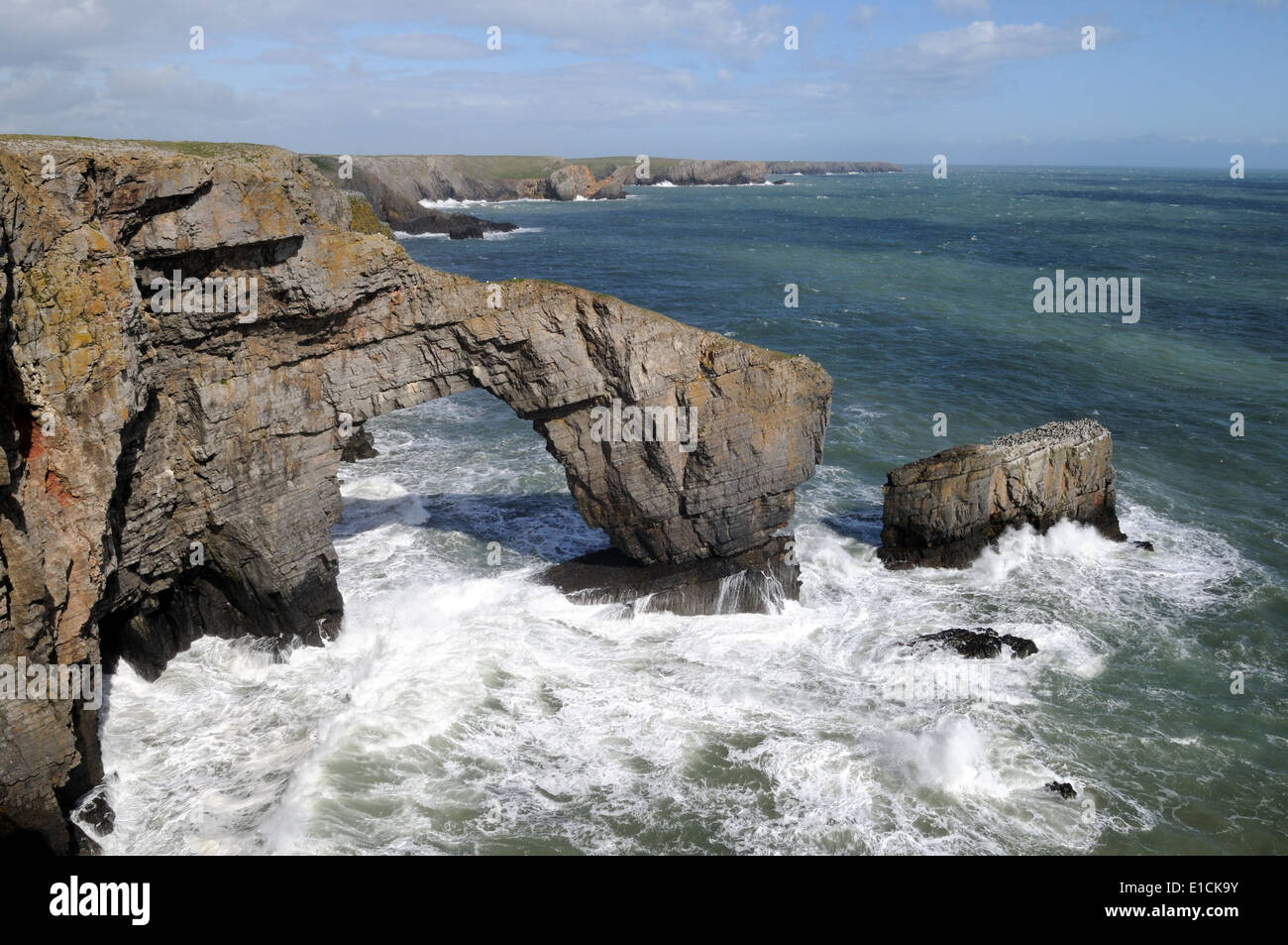 Pont Vert de Pembrokeshire Coast National park de galles Pays de Galles Cymru UK GO Banque D'Images