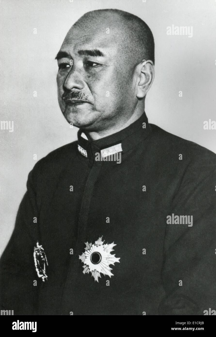 L'amiral Shigetaro Shimada, Ministre de la marine japonaise. Il savait de et approuvé l'attaque sur Pearl Harbor. Après la guerre, il Banque D'Images