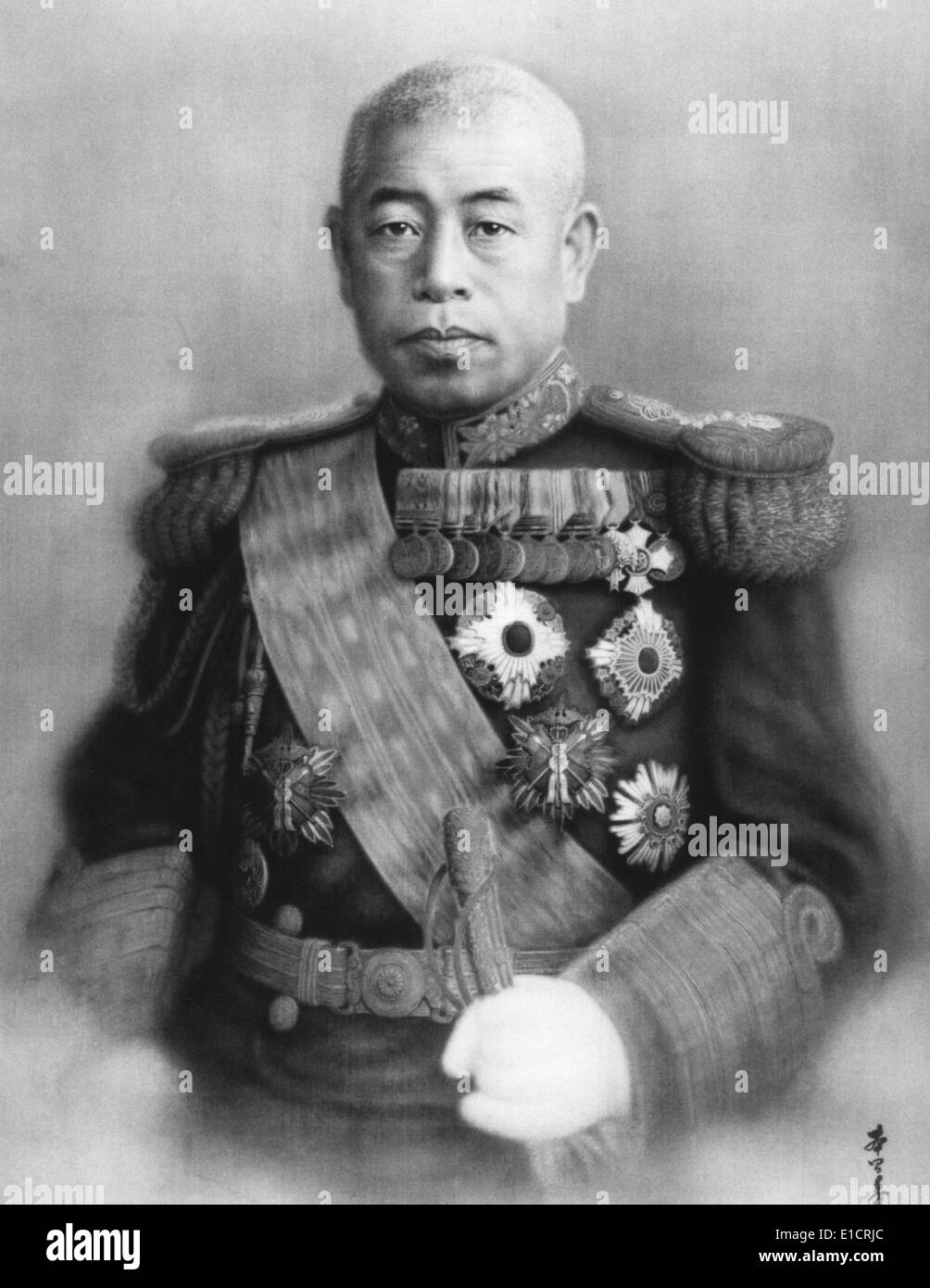 L'amiral Isoroku Yamamota. Portrait officiel, par Shugaku Homma, 1943. (BSLOC 2013  11 131) Banque D'Images