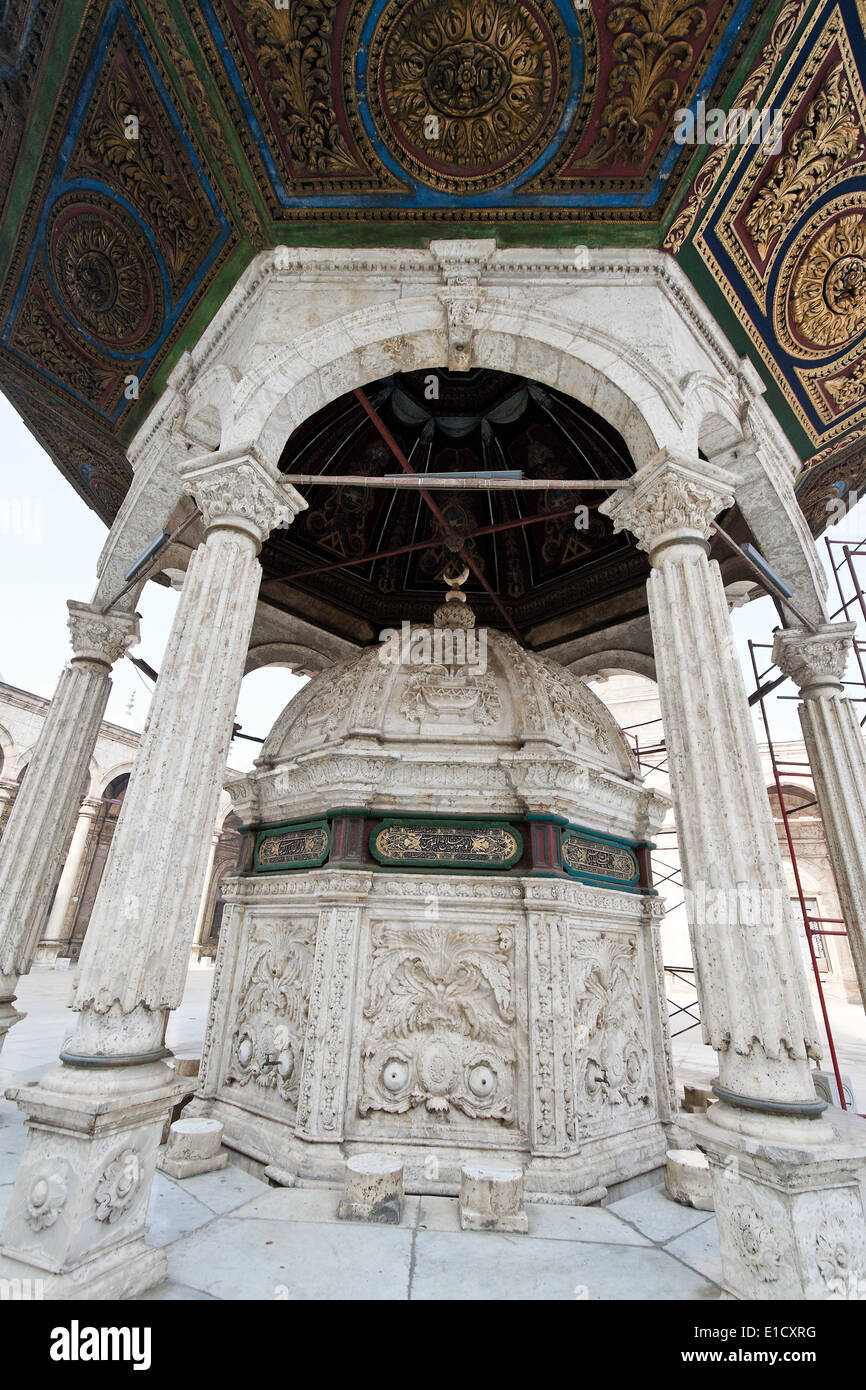 L'Egypte, Le Caire. Mosquée Mohammed Ali. À l'intérieur. L'un des points de repère Banque D'Images