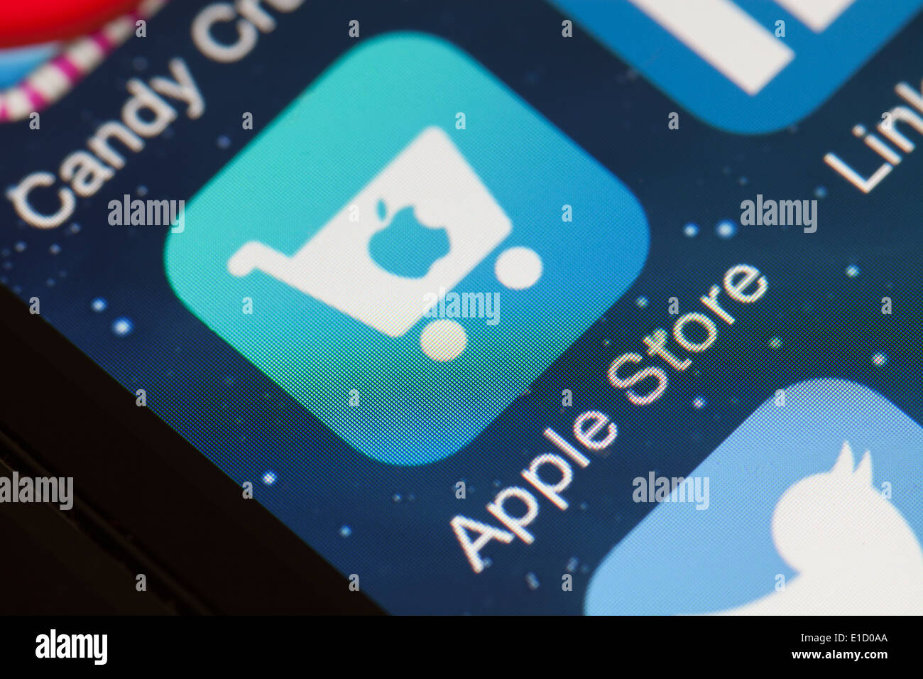 Icône de l'app Apple Store sur téléphone mobile. Banque D'Images