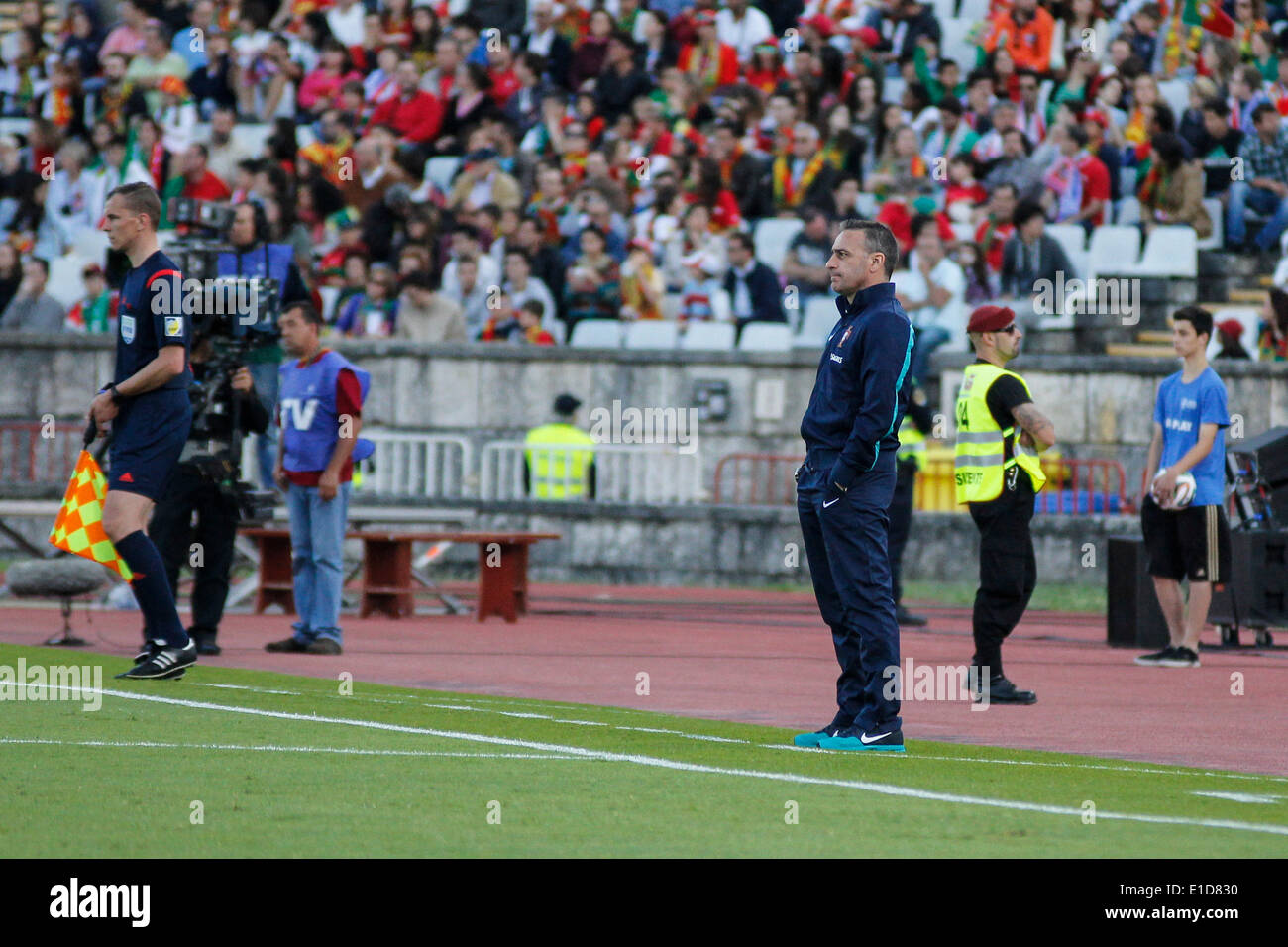 Lisbonne, Porrtugal. 31 mai, 2014. L'entraîneur-chef du Portugal Paulo Bento lors d'un match amical préparatoire pour la Coupe du Monde au stade National à Lisbonne, Portugal, le samedi, 31 mai, 2014. Credit : Leonardo Mota/Alamy Live News Banque D'Images