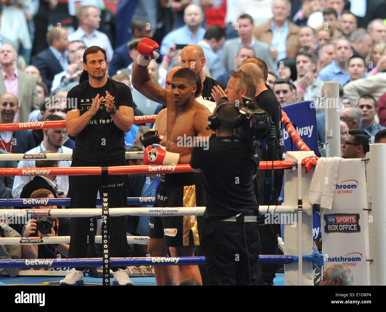 Londres, Royaume-Uni. 31 mai, 2014. Heavyweight lutte Anthony Josué contre Matt Legg. Legg est battue au premier tour dans un knock-out : Action Crédit Plus Sport/Alamy Live News Banque D'Images