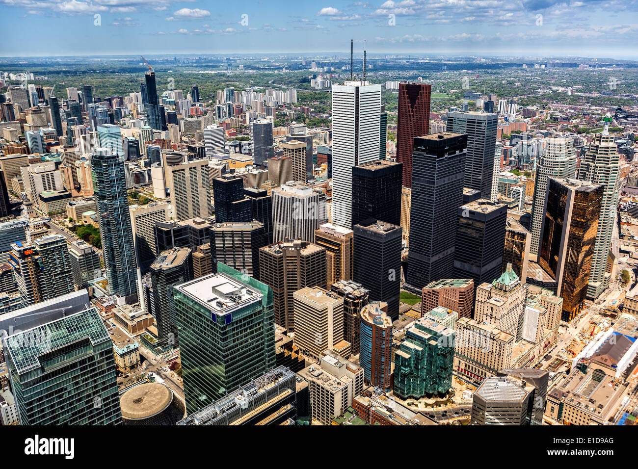 Vue aérienne de la ville de Toronto Banque D'Images