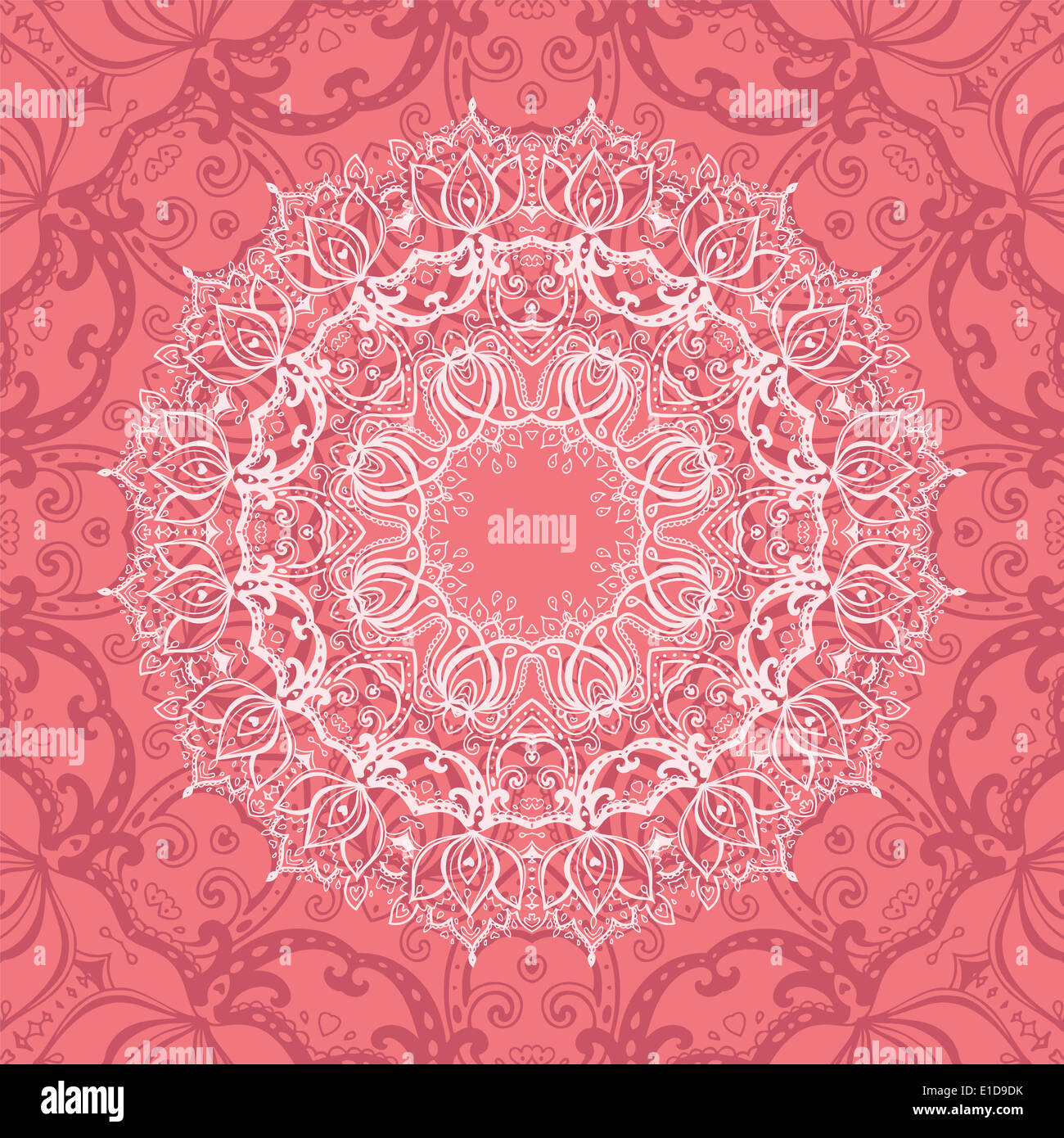 Mandala rose. Banque D'Images