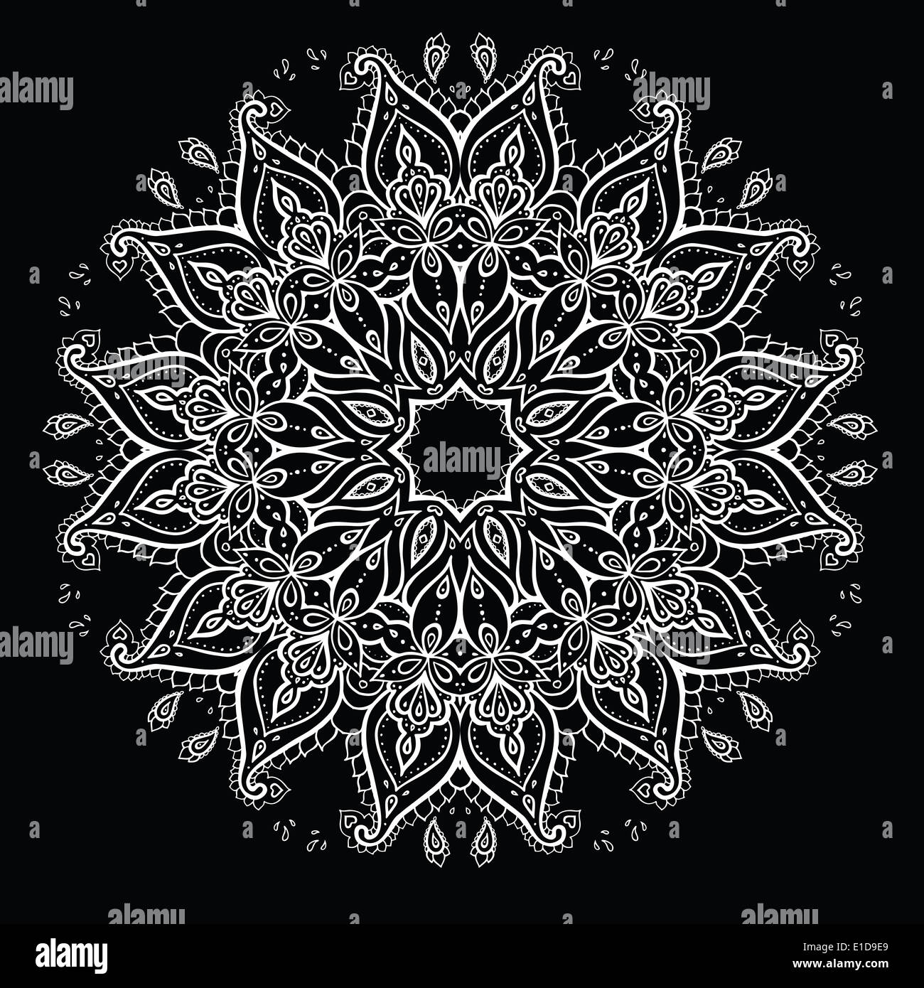 Mandala. Indian motif décoratif. Banque D'Images