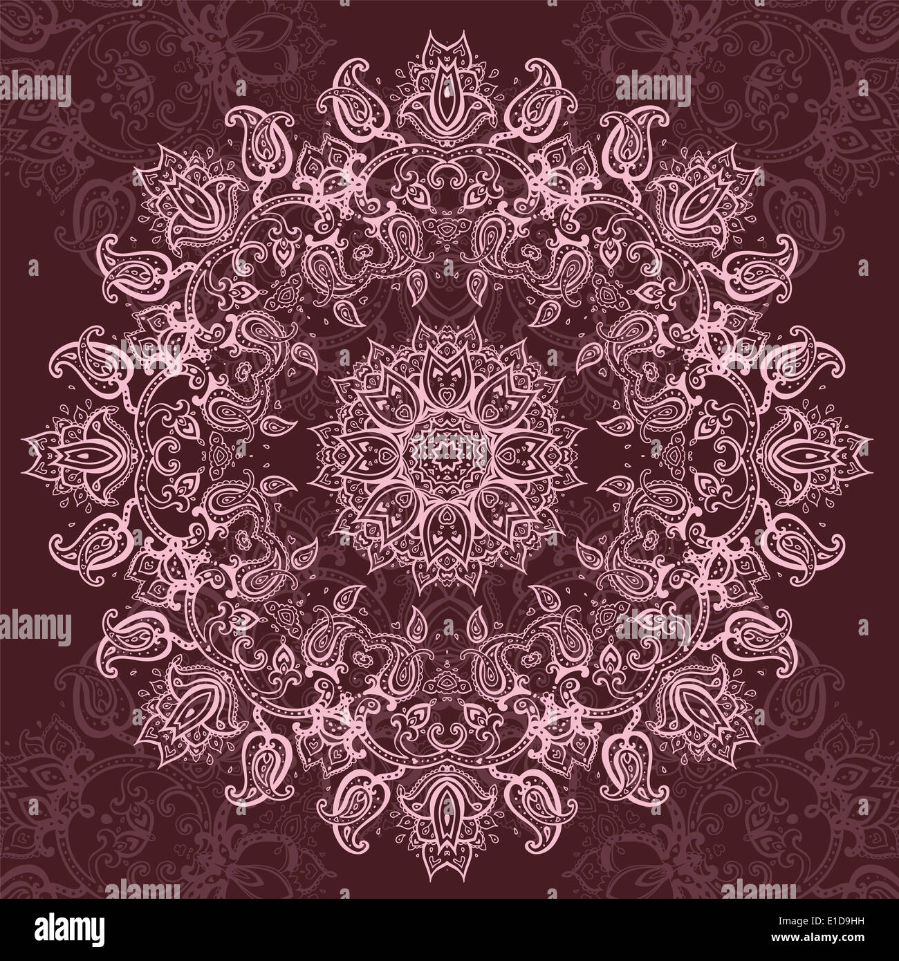 Mandala rose. Banque D'Images