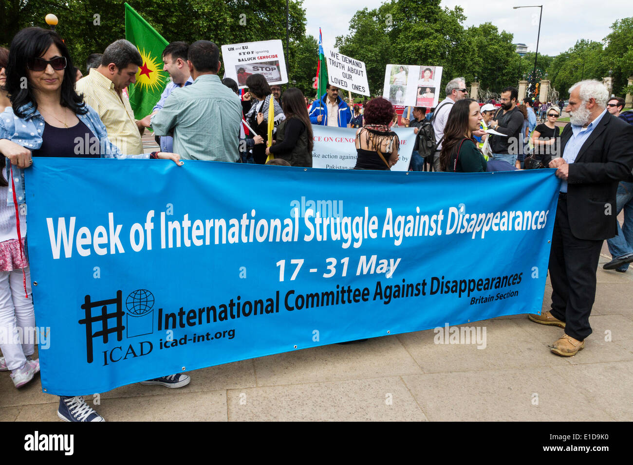 Londres, Royaume-Uni. 31 mai, 2014. Comité International contre les disparitions (CISD) mars. Banque D'Images