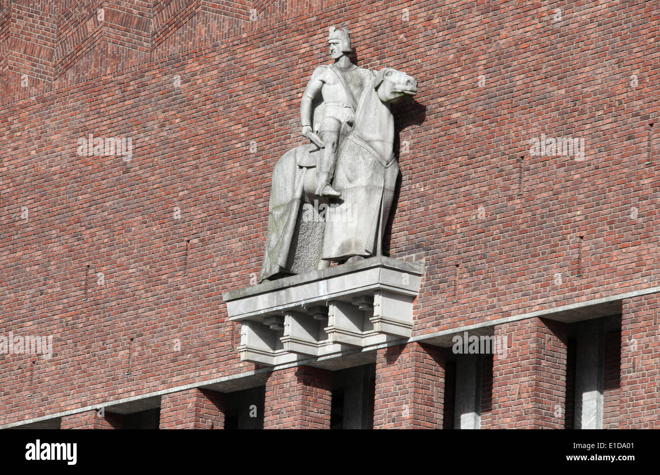 Détails de construction de l'Hôtel de Ville d'Oslo en Norvège Banque D'Images