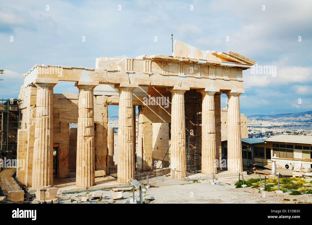 Façade à propylées Acropole à Athènes, Grèce Banque D'Images
