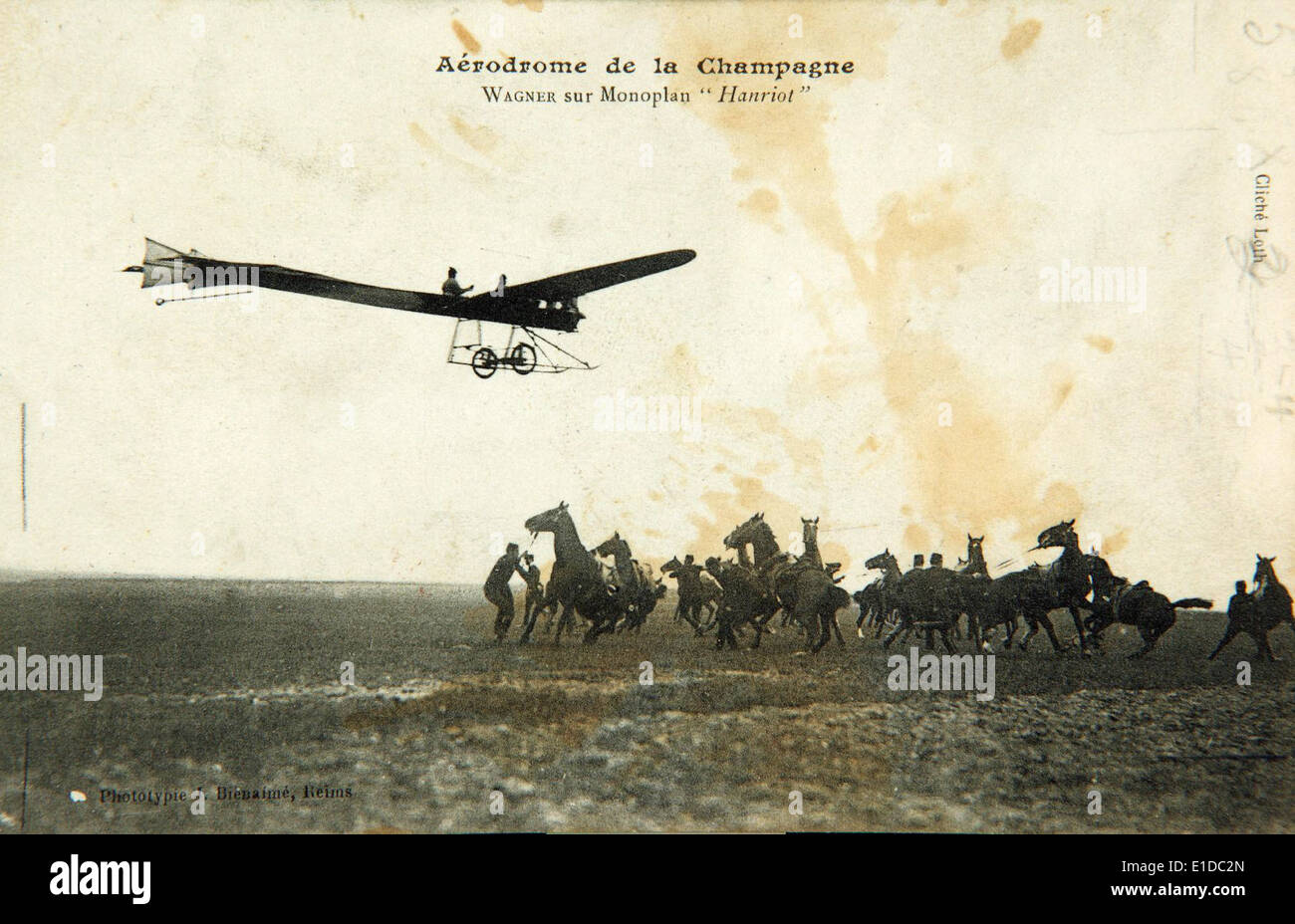Monoplan Hanriot 1910 Banque D'Images