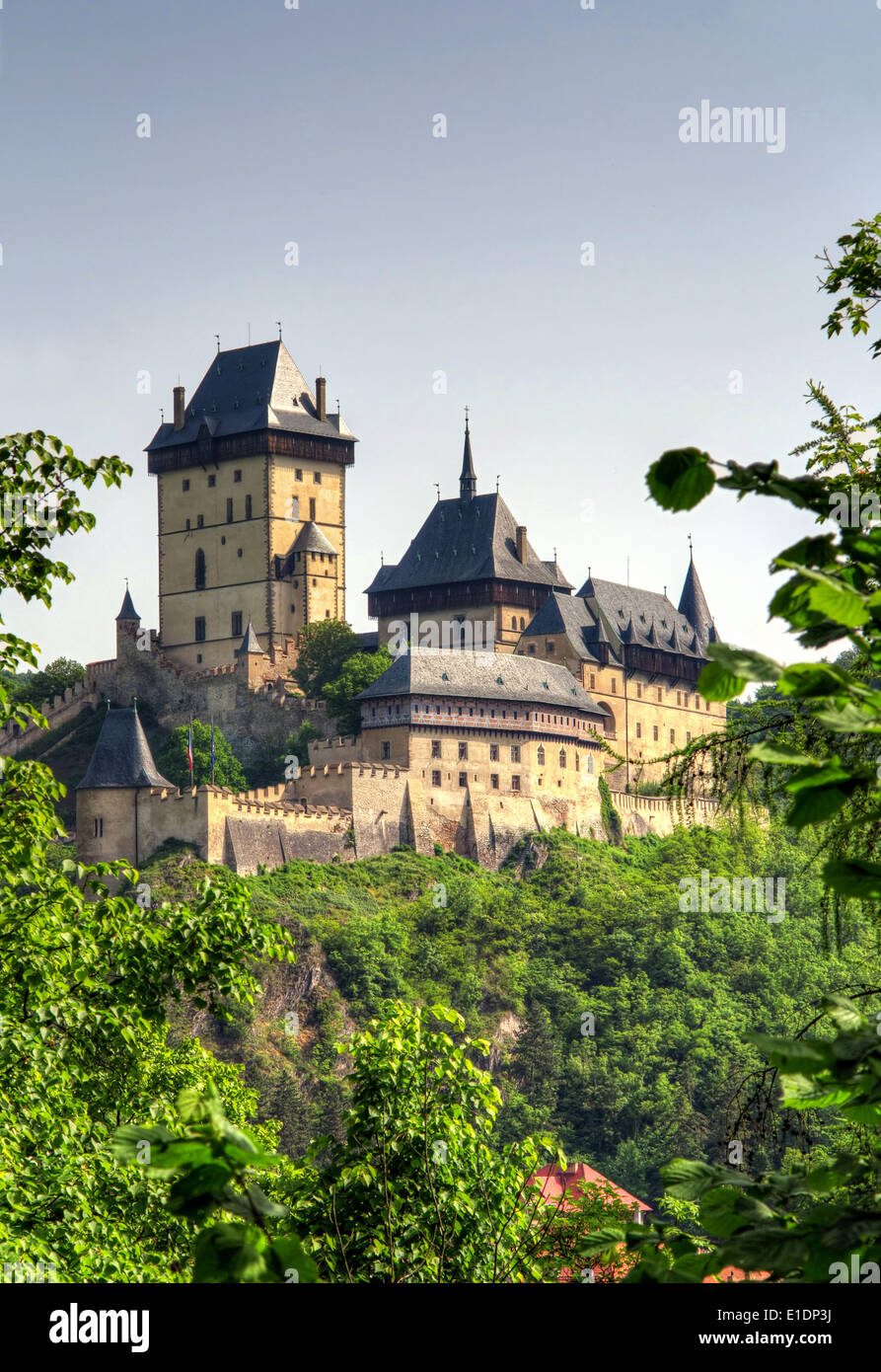 Le Château de Karlstejn Banque D'Images