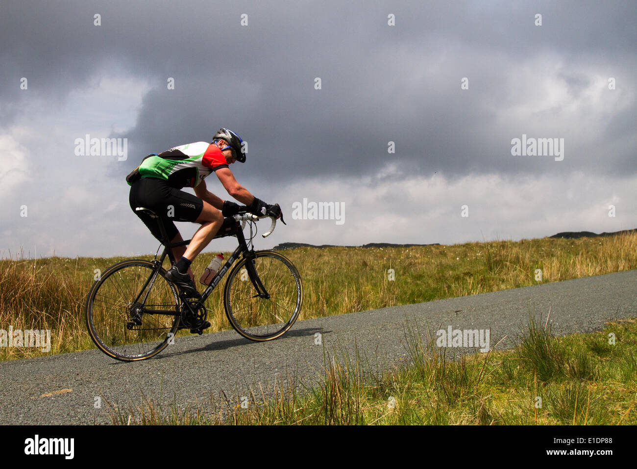 Creux de Bowland, Lancaster, UK 1er juin 2014. Le Terrier Sportive. Trois itinéraires en tenant dans la tour du Jubilé et de l'auge de Bowland avec un split à Dunsop Bridge et ensuite jusqu'au sanglier est tombé à l'ébrèchement à rejoindre les montées de Jeffery Hill et Waddington est tombé et à la station d'alimentation à Slaidburn. La longue route est allé plus de Bowland noeuds avec une grande boucle, retour à Slaidburn avec vue superbe, calme et paysages de voie. Credit : Conrad Elias/Alamy Live News Banque D'Images