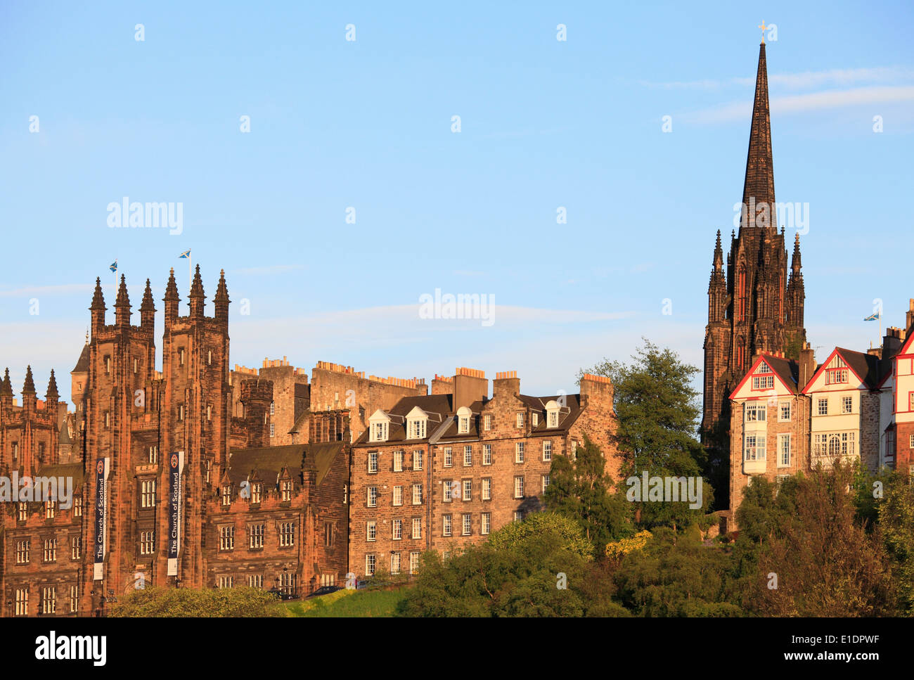 Royaume-uni, Ecosse, Edimbourg, Vieille Ville, ligne d'horizon, Banque D'Images