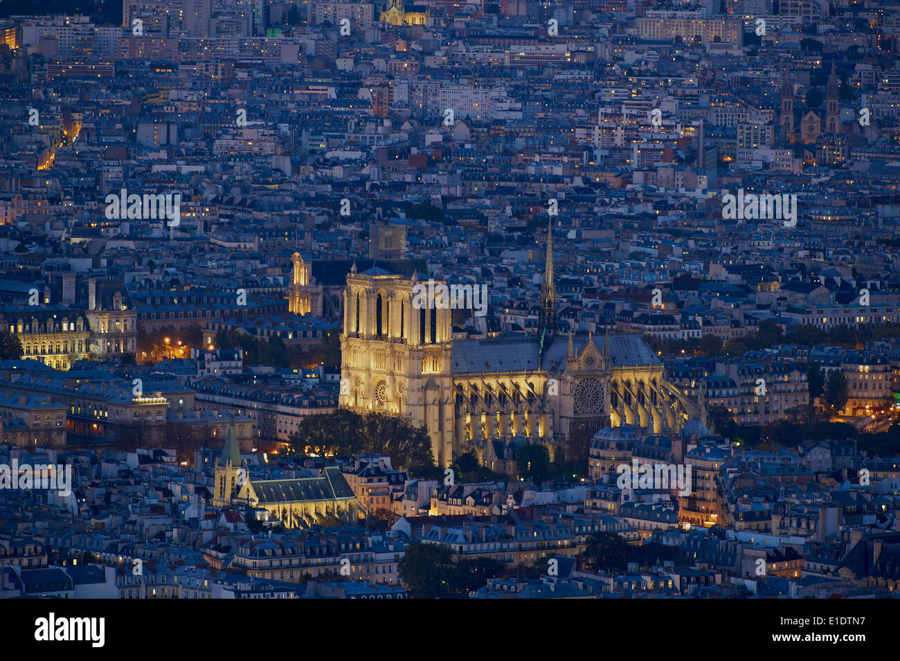 France, Paris, Ile de la Cité, Notre-Dame Banque D'Images