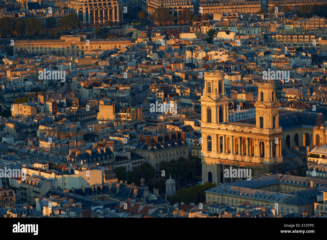 France, Paris, l'église Saint-Sulpice Banque D'Images