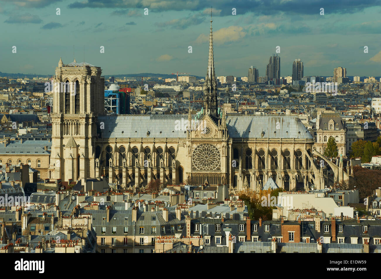 France, Paris, Ile de la Cité, Notre-Dame Banque D'Images