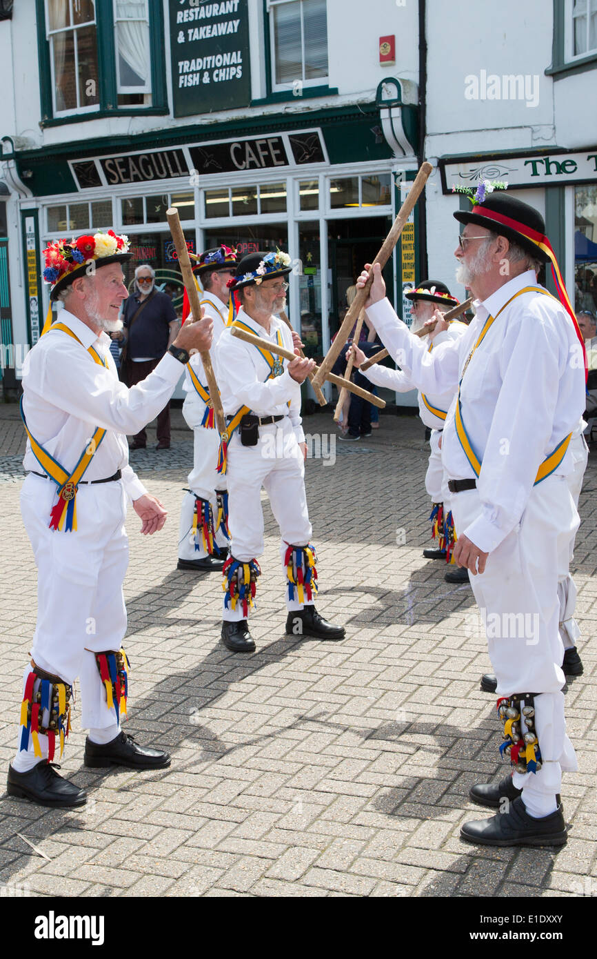 Weymouth, Dorset, UK, 1er juin, 2014. Le Wessex Folk Festival a lieu le long du port de Weymouth. Credit : Zach Williams/Alamy Live News Banque D'Images