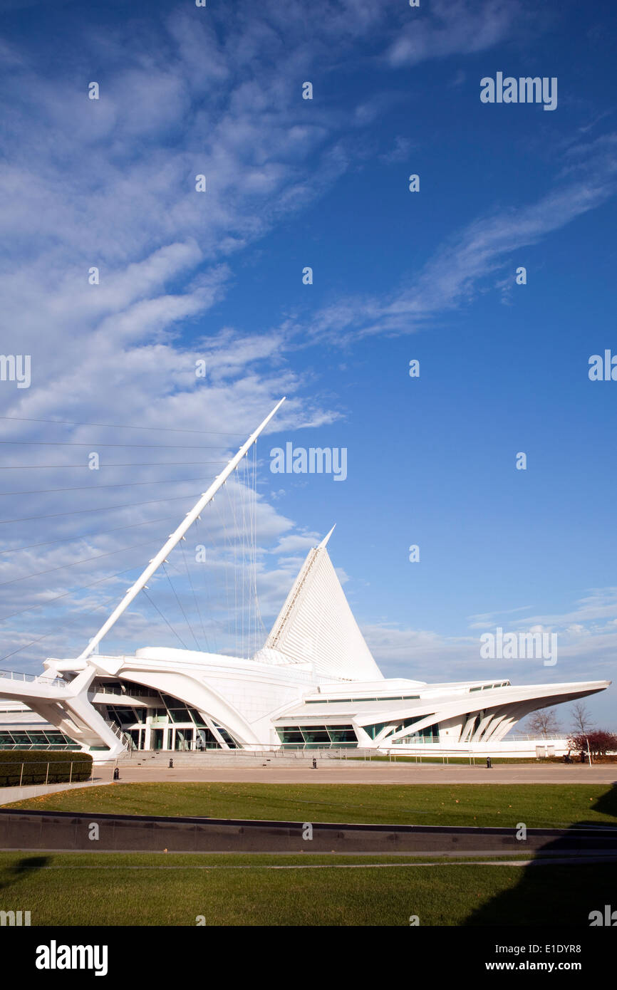 Une vue sur le Milwaukee Art Museum à Milwaukee, Wisconsin Banque D'Images