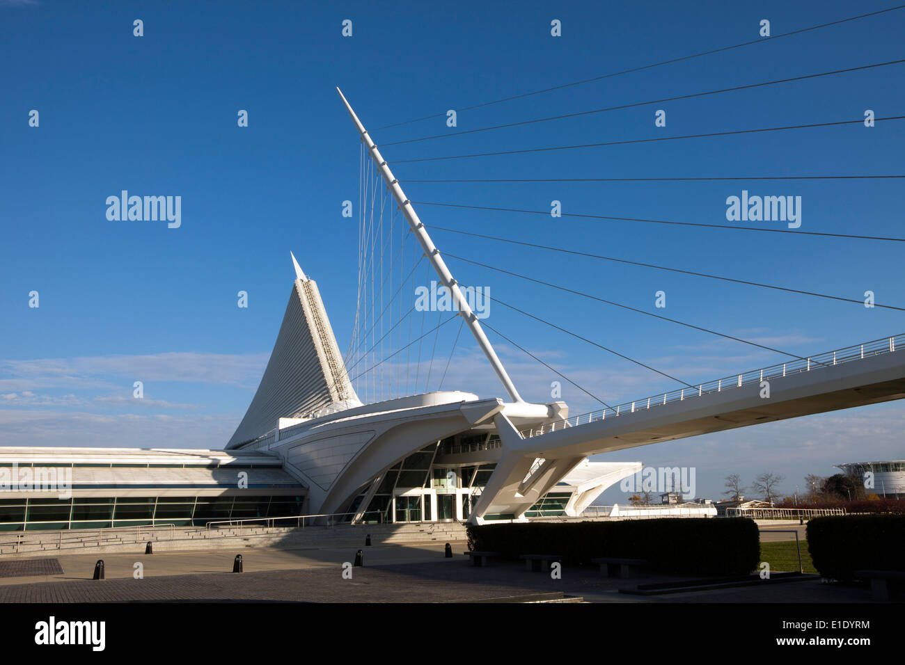 Une vue sur le Milwaukee Art Museum à Milwaukee, Wisconsin Banque D'Images