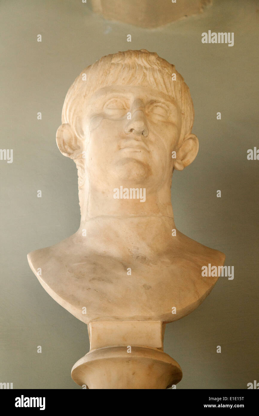 L'empereur romain Néron - buste en marbre, le Musei Capitolini ( Musées du Capitole ) ; Rome Italie Banque D'Images
