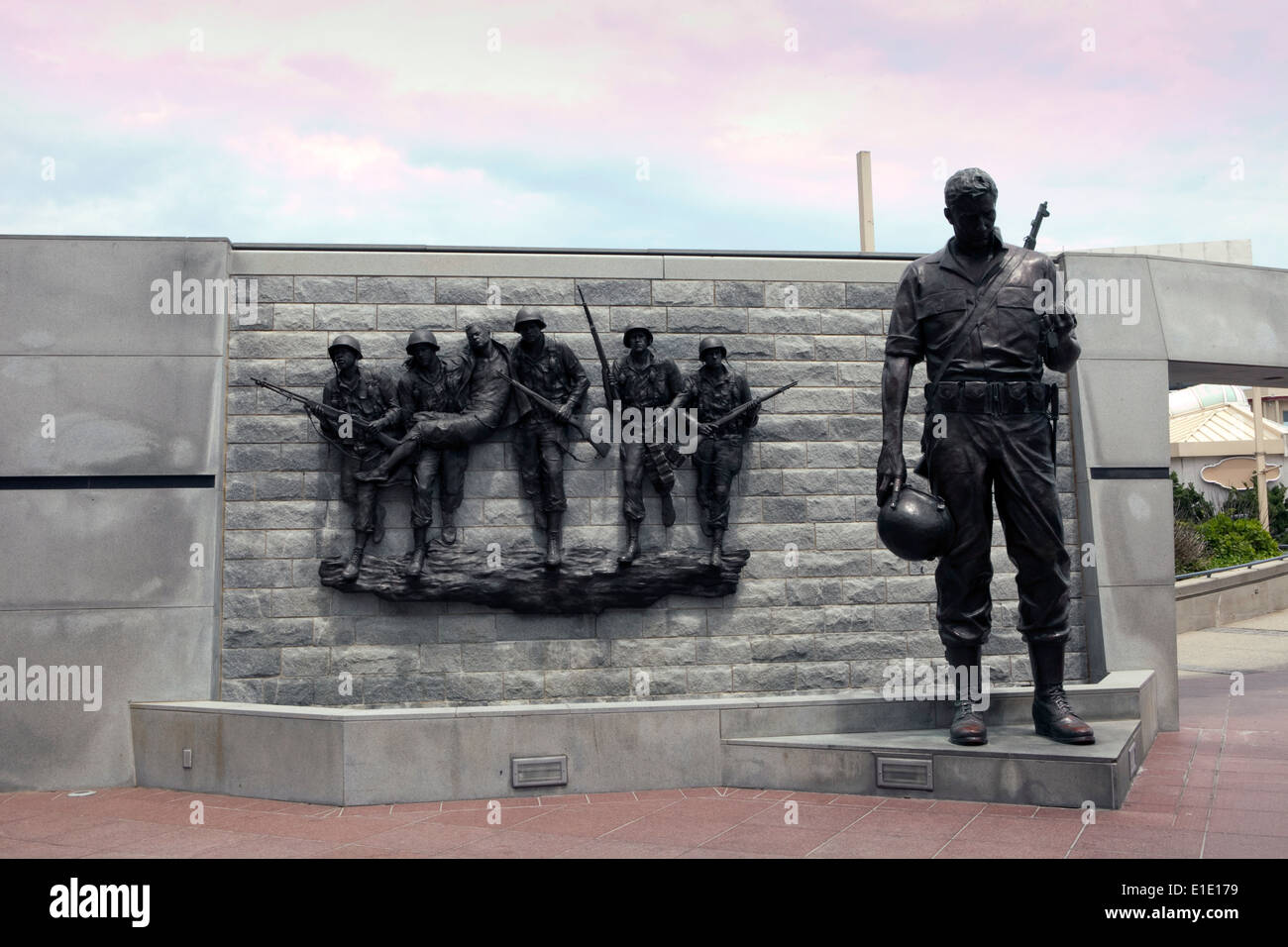 Une vue sur le monument de la guerre de Corée à Atlantic City, New Jersey Banque D'Images