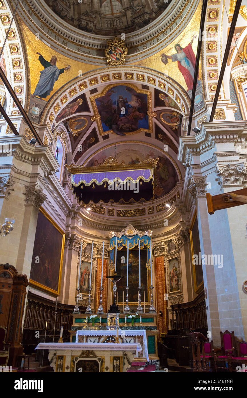 La Cathédrale de Gozo Victoria Citadelle interne (Rabat) Banque D'Images