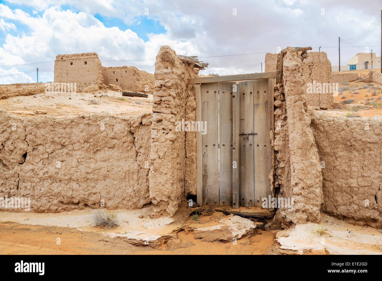 Bâtiments anciens dans oasis Al Haway en Oman Banque D'Images