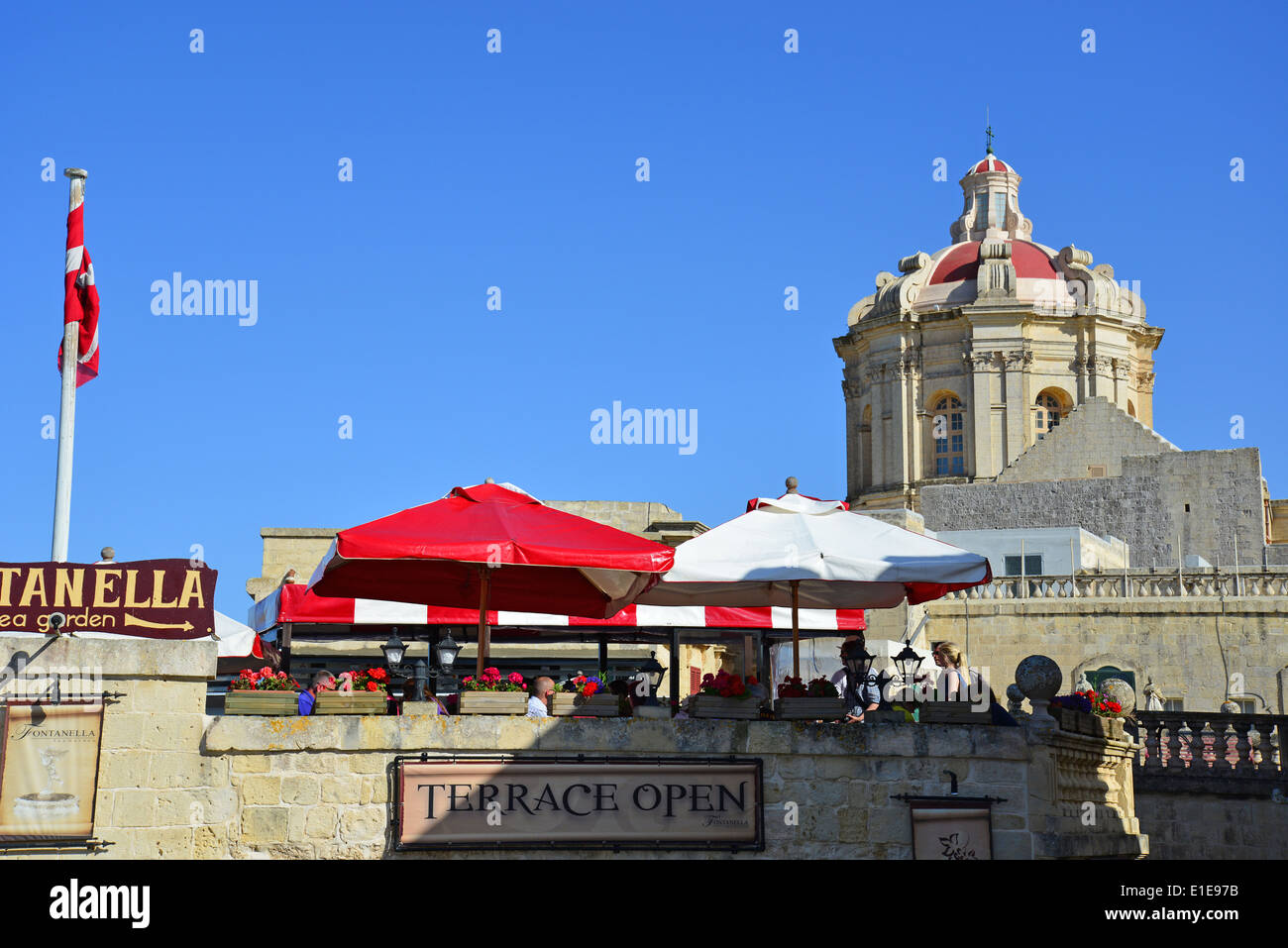 Fontanella Tea Garden, Mdina (Città Vecchia), District de l'Ouest, Malte Majjistral Région, République de Malte Banque D'Images