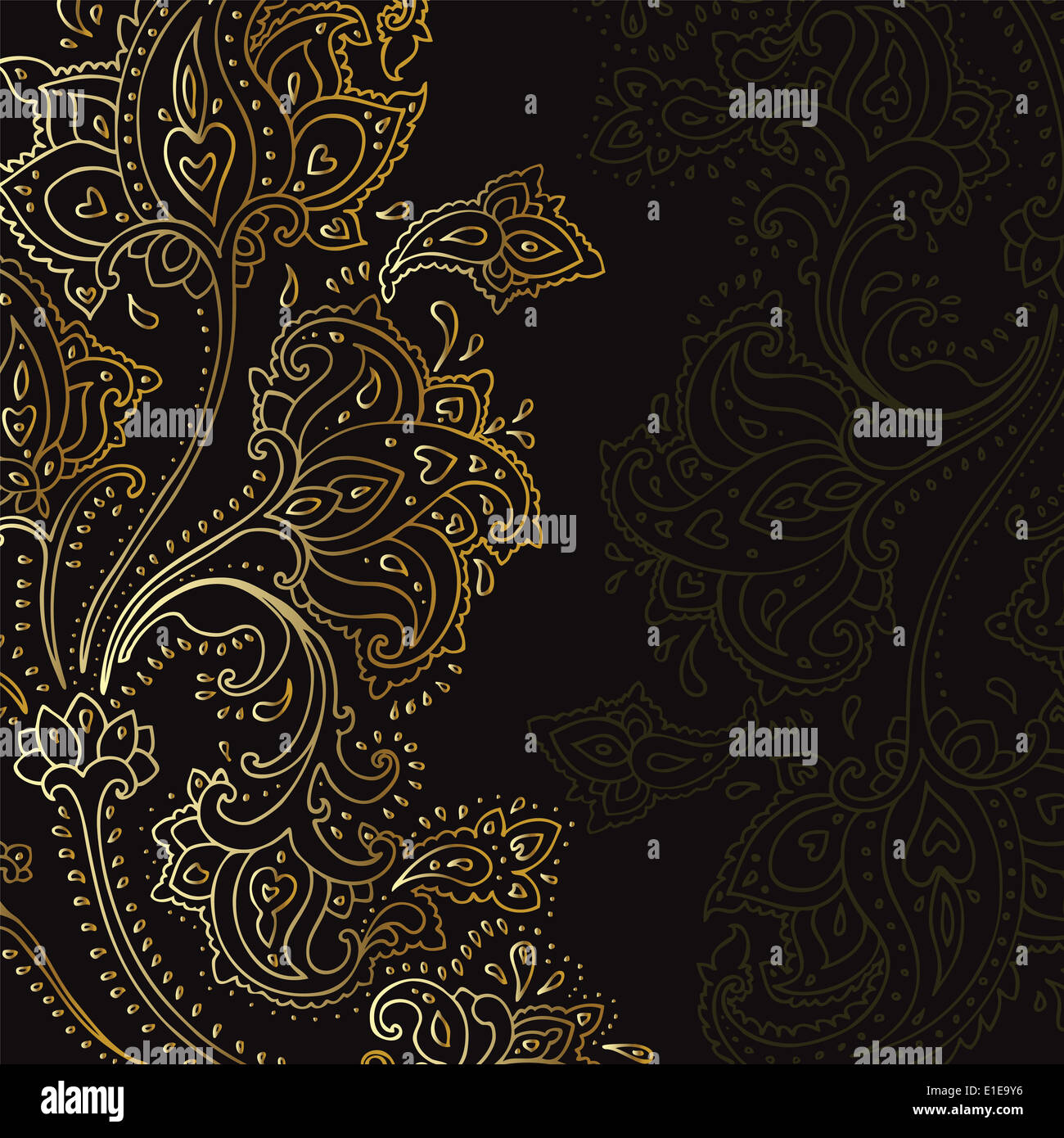 Arrière-plan de Paisley. Ornement dessiné à la main. Banque D'Images